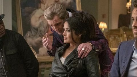 Salma Hayek, Ryan Reynolds, Antonio Banderas y Samuel L. Jackson en 'El otro guardaespaldas 2'