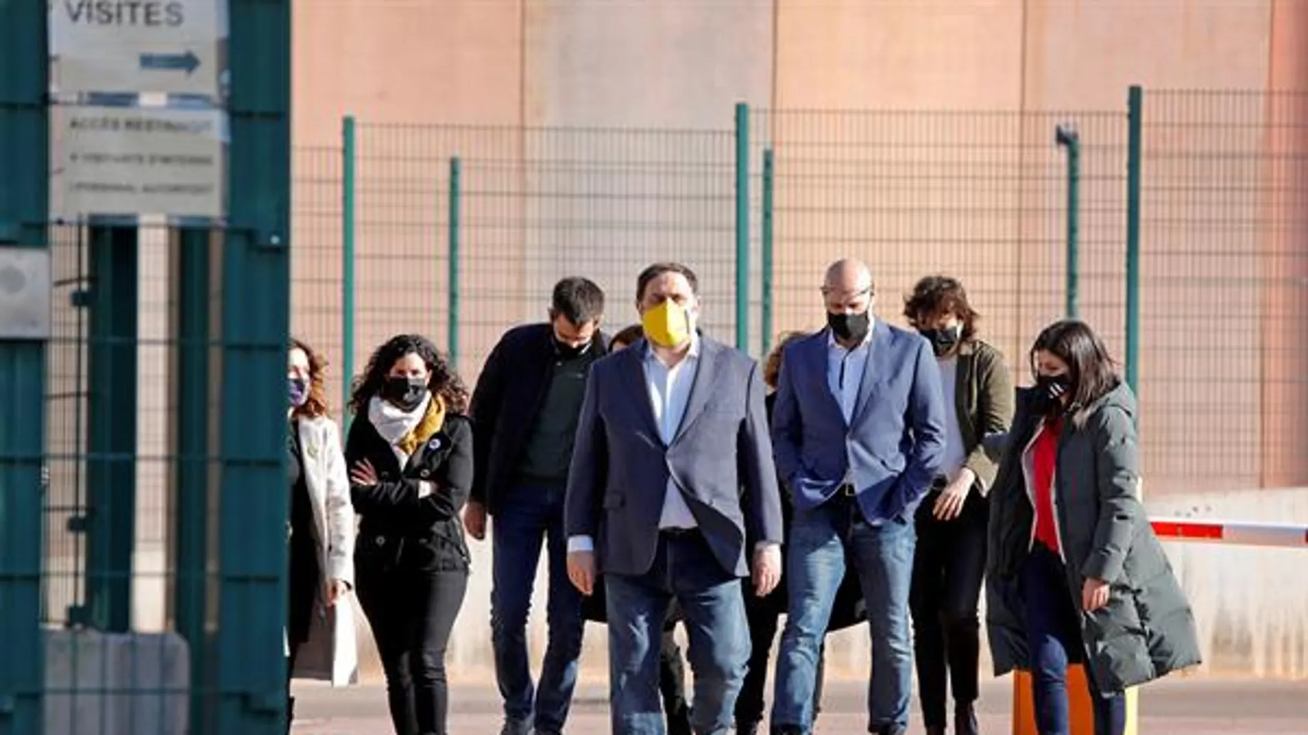 Oriol Junqueras junto a otros seis presos del &#39;procés&#39;