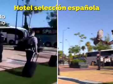  Así ha sido la llegada de la selección a su hotel de Sevilla: Luis Enrique, el más efusivo
