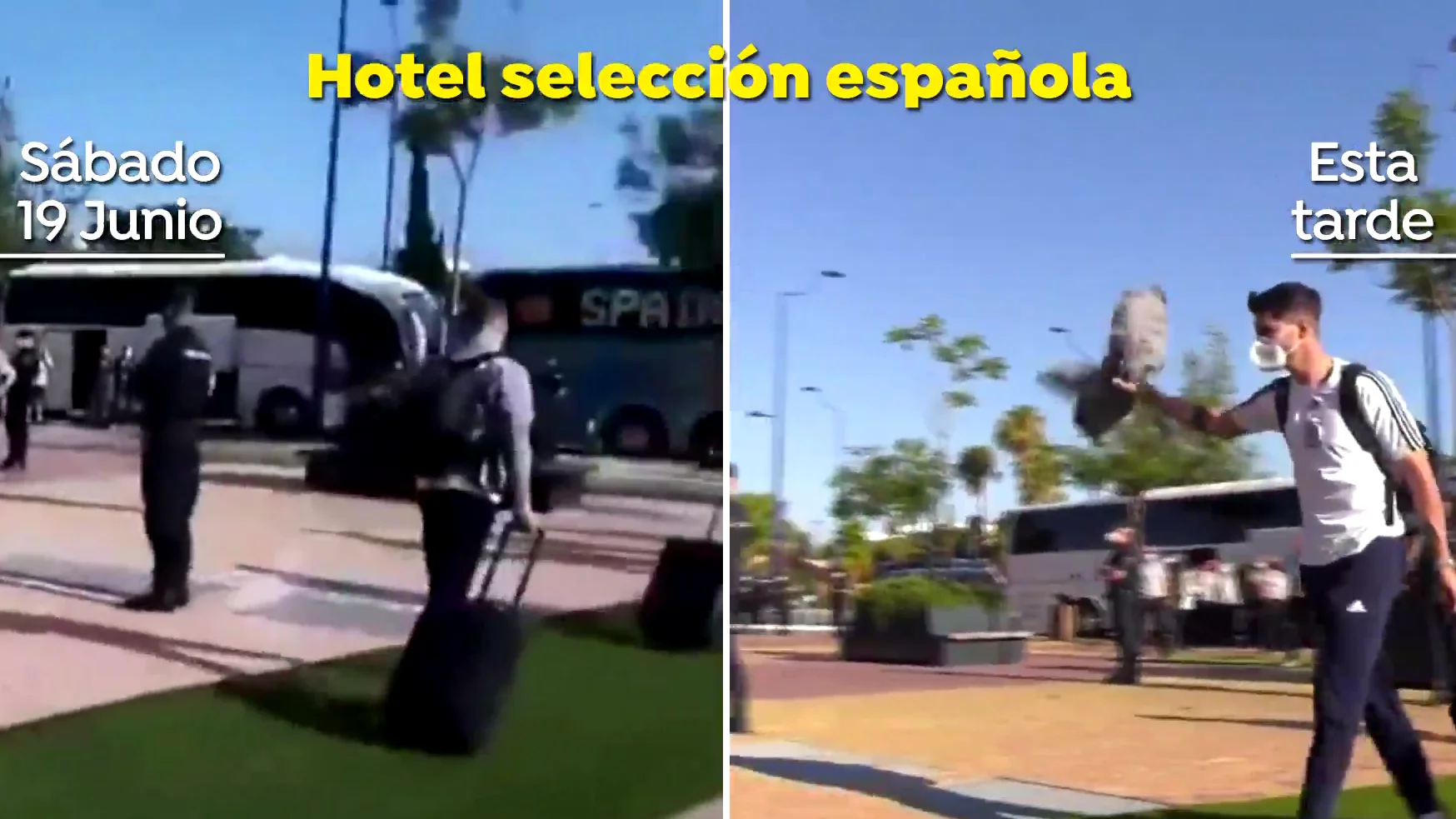 Así ha sido la llegada de la selección a su hotel de Sevilla: Luis Enrique, el más efusivo Así ha sido la llegada de la selección a su hotel de Sevilla: Luis Enrique, el más efusivo