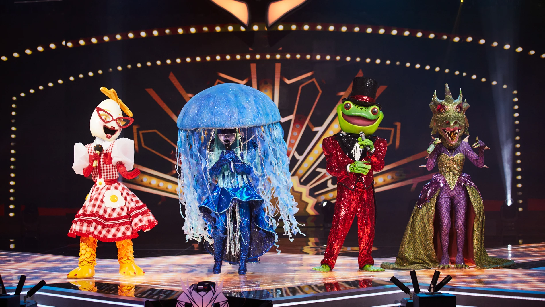 Esta noche, cuatro máscaras juntas dan una 'Fiesta' sobre el escenario: así comienza 'Mask Singer'