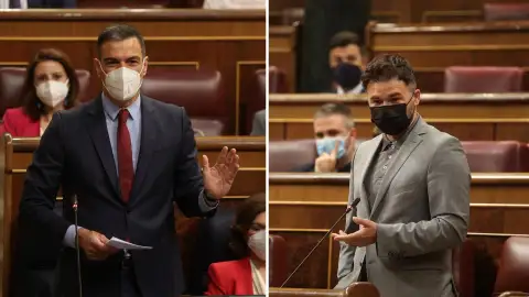 Rifirrafe entre Sánchez y Rufián Rifirrafe entre Sánchez y Rufián