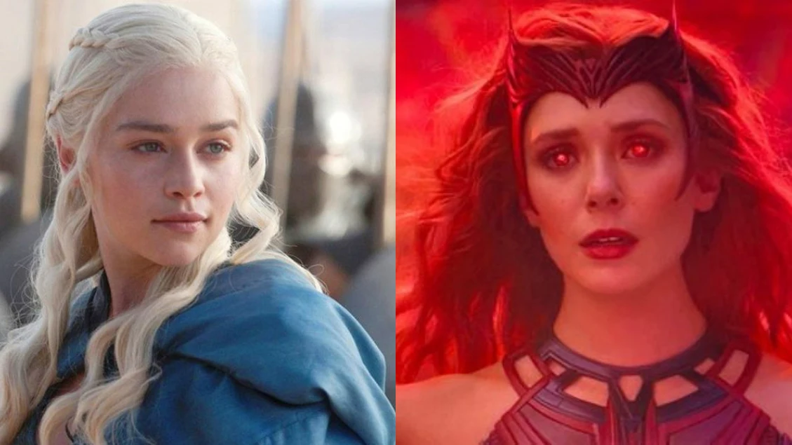 Elizabeth Olsen ('WandaVision') y Emilia Clarke como Daenerys en 'Juego de Tronos' Elizabeth Olsen ('WandaVision') y Emilia Clarke como Daenerys en 'Juego de Tronos'