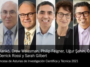 Los premiados por el Princesa de Asturias de Investigación Científica y Técnica de este año por la vacuna contra el coronavirus.