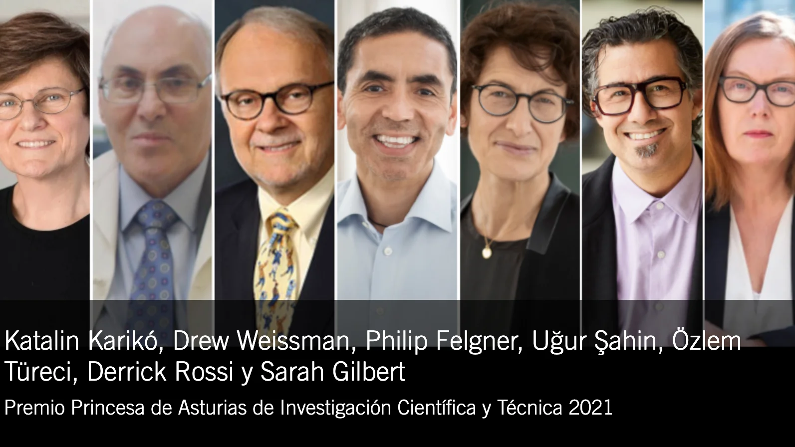 Los premiados por el Princesa de Asturias de Investigaci&oacute;n Cient&iacute;fica y T&eacute;cnica de este a&ntilde;o por la vacuna contra el coronavirus.