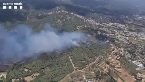 Las imágenes aéreas del incendio de Argentona, en Barcelona Las imágenes aéreas del incendio de Argentona, en Barcelona