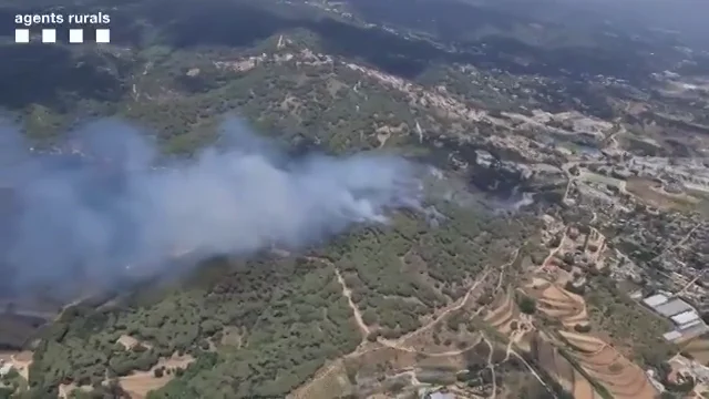 Las imágenes aéreas del incendio de Argentona, en Barcelona Las imágenes aéreas del incendio de Argentona, en Barcelona
