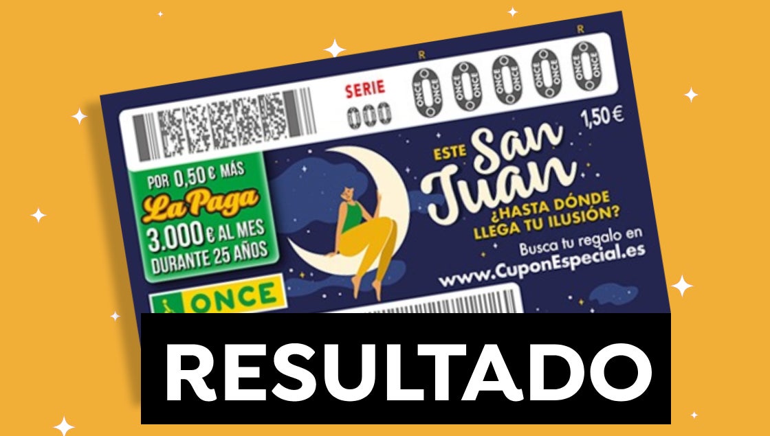 Sorteo ONCE: Comprobar Número Del Cupón Diario Especial De San Juan, En ...