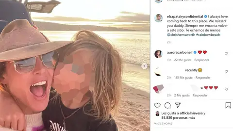 Elsa Pataky, con uno de sus hijos Elsa Pataky, con uno de sus hijos