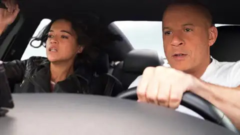 Michelle Rodriguez y Vin Diesel en 'Fast and Furious 9' Michelle Rodriguez y Vin Diesel en 'Fast and Furious 9'