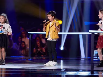 Samira, Sofía y Carlos cantan ‘Hoy’ en las Batallas de ‘La Voz Kids’ Samira, Sofía y Carlos cantan ‘Hoy’ en las Batallas de ‘La Voz Kids’