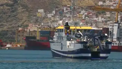 El buque Ángeles Alvariño en Tenerife El buque Ángeles Alvariño en Tenerife