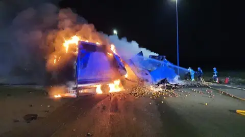 Fotografía del accidente. Fotografía del accidente.