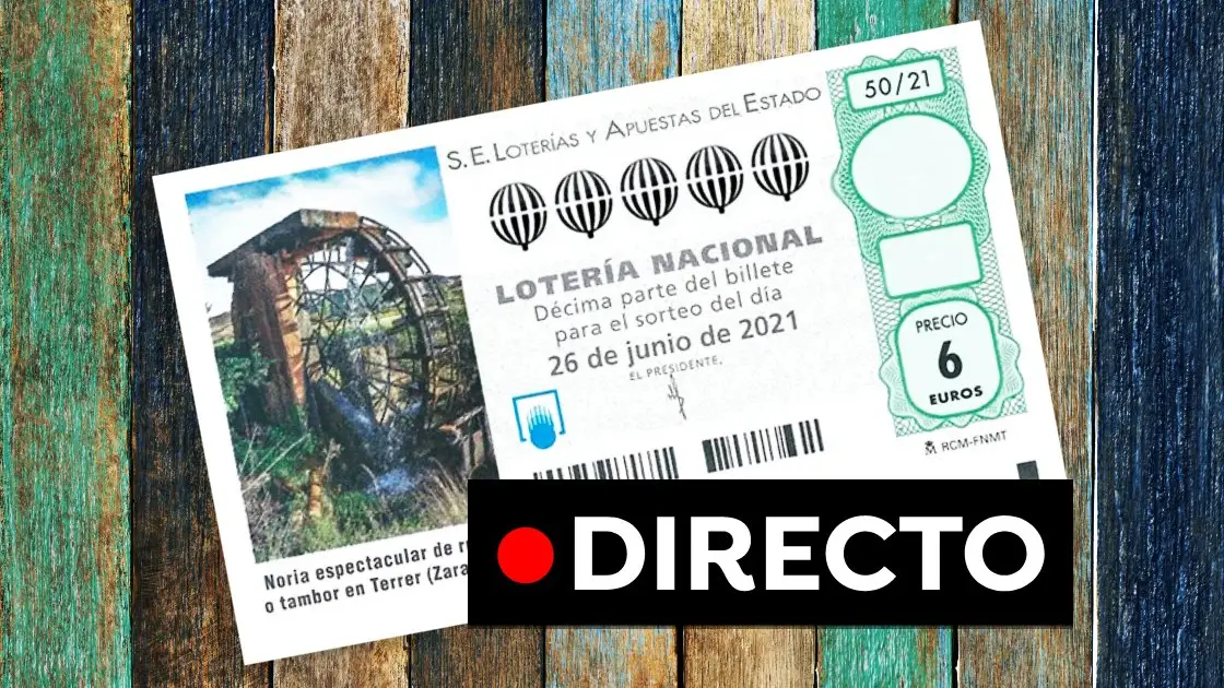 Sorteo Lotería Nacional en directo: Comprobar décimo de hoy sábado 26 de junio Sorteo Lotería Nacional en directo: Comprobar décimo de hoy sábado 26 de junio