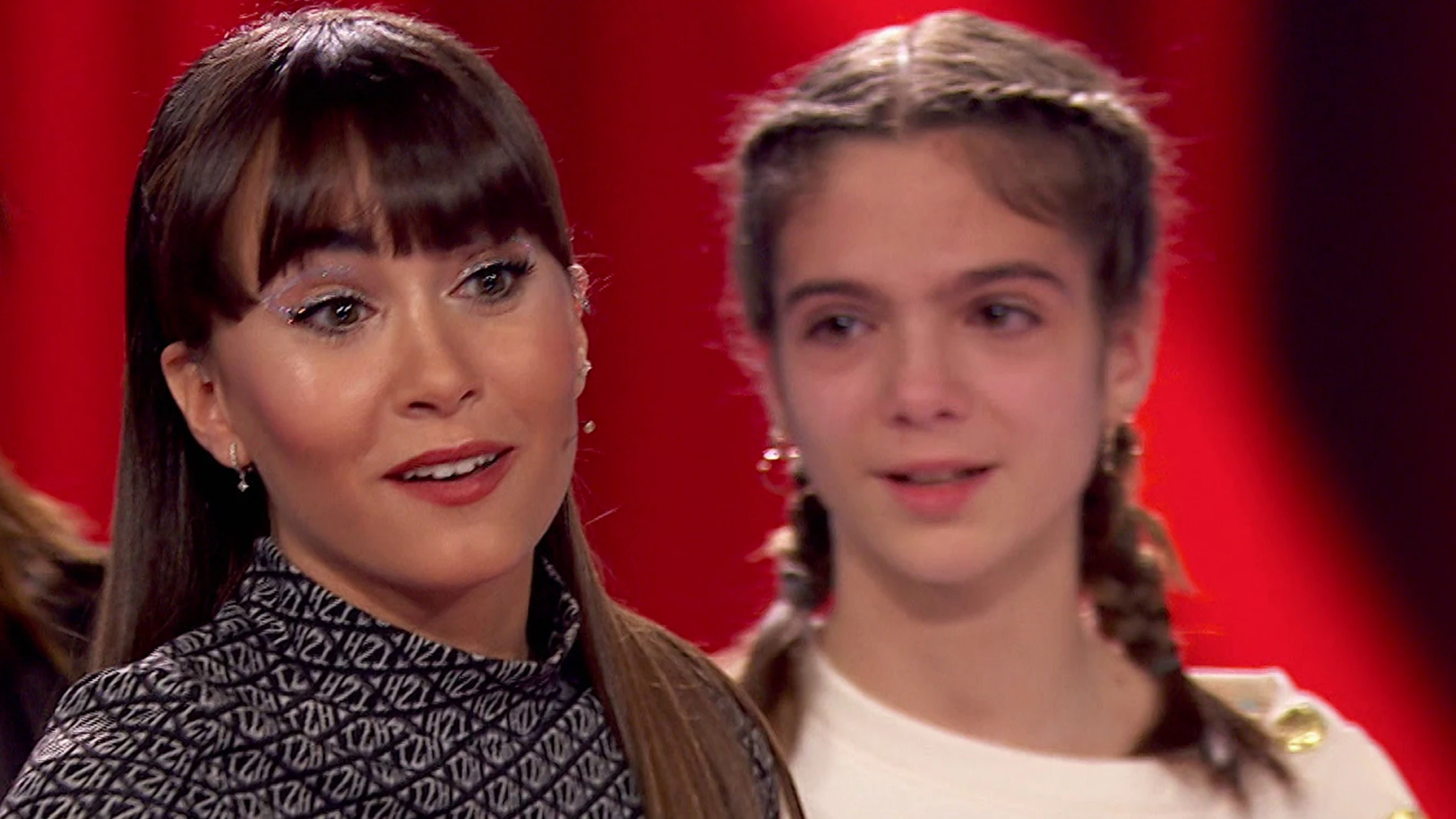 Aitana responde a la broma de sus compañeros tras su sorpresa con una talent en 'La Voz Kids'