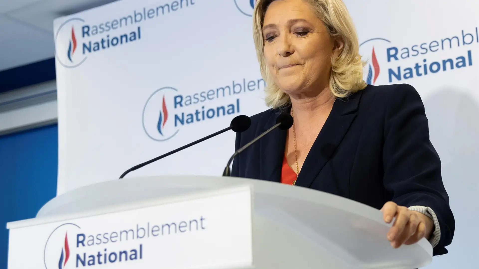 Imagen de archivo de Marine Le Pen Marine Le Pen valora los resultados de las elecciones regionales en Francia