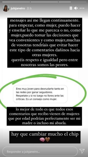 Comentario Julia Janeiro