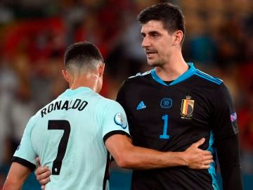 La conversación entre Cristiano Ronaldo y Courtois al terminar el Bélgica - Portugal: "Tuviste suerte, ¿eh?"