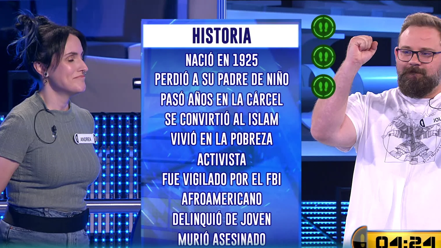 Jolís y Andrea protagonizan un ‘Adivina’ eterno en ‘¡Ahora caigo!’: ¡hasta tres rondas para tener ganador! Jolís y Andrea protagonizan un ‘Adivina’ eterno en ‘¡Ahora caigo!’: ¡hasta tres rondas para tener ganador!