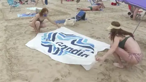 Toalla para la distancia de seguridad en Gandia Toalla para la distancia de seguridad en Gandia