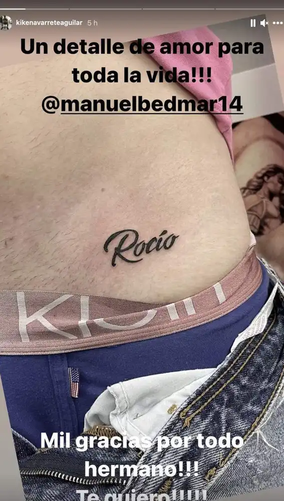 Tatuaje novio Rocío Flores