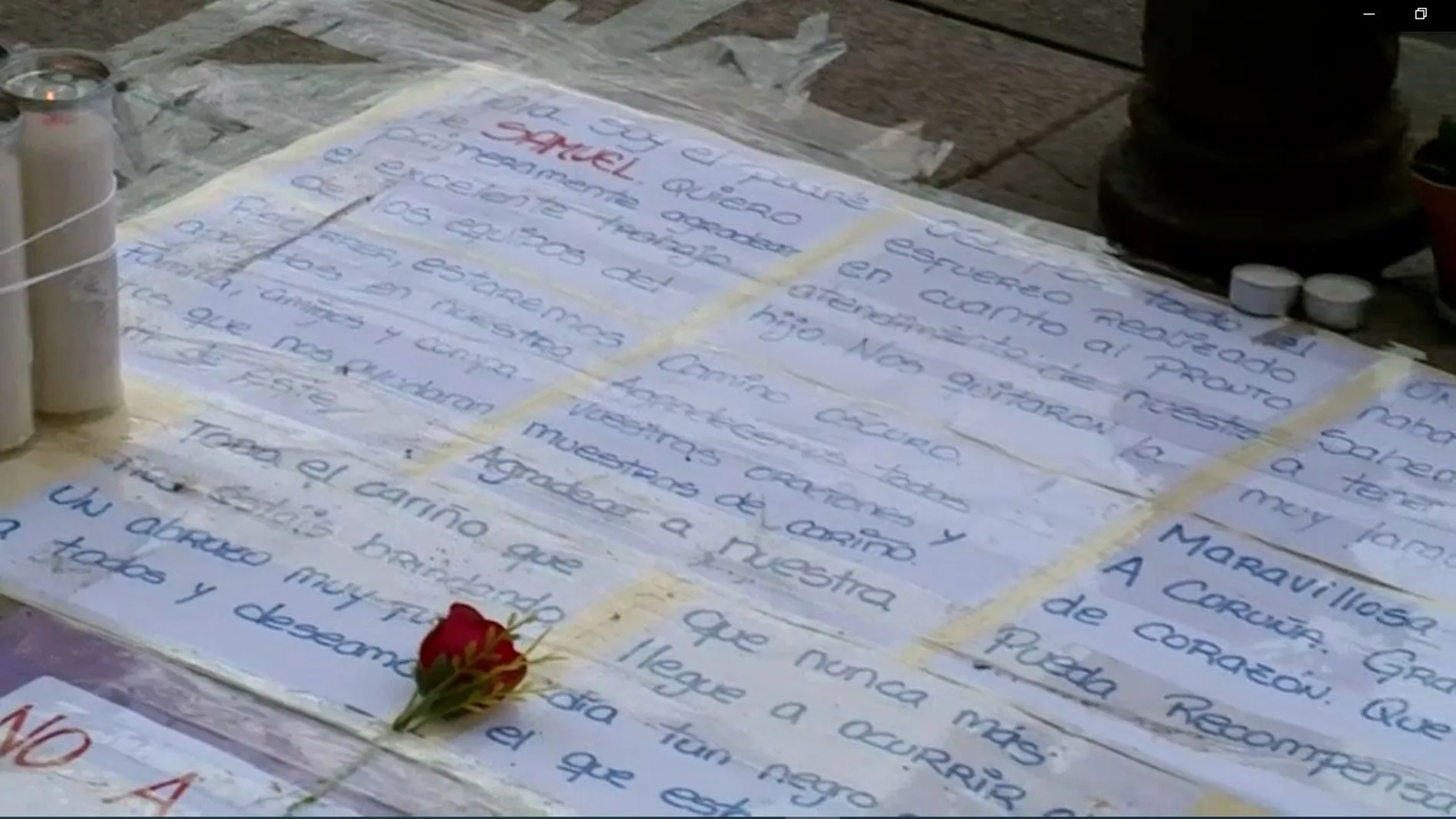 Homenaje a Samuel, el joven asesinado en A Coruña