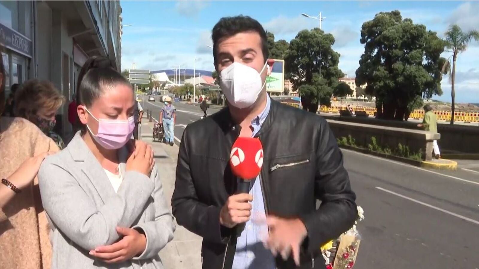 La amiga que estaba con el joven asesinado en A Coruña: 