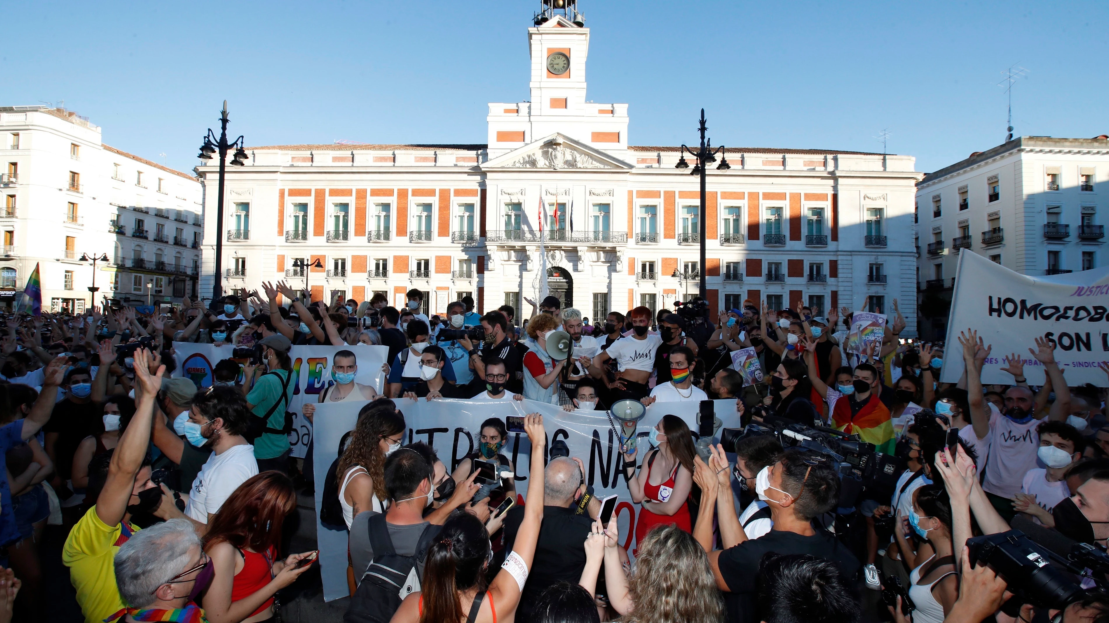 Manifestación celebrada este lunes en la Puerta del Sol Manifestación celebrada este lunes en la Puerta del Sol