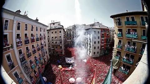 Pamplona durante los Sanfermines Pamplona durante los Sanfermines