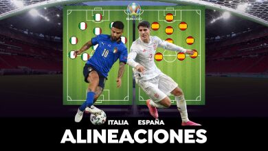 Alineación oficial de España hoy contra Italia en el partido de semifinales de la Eurocopa