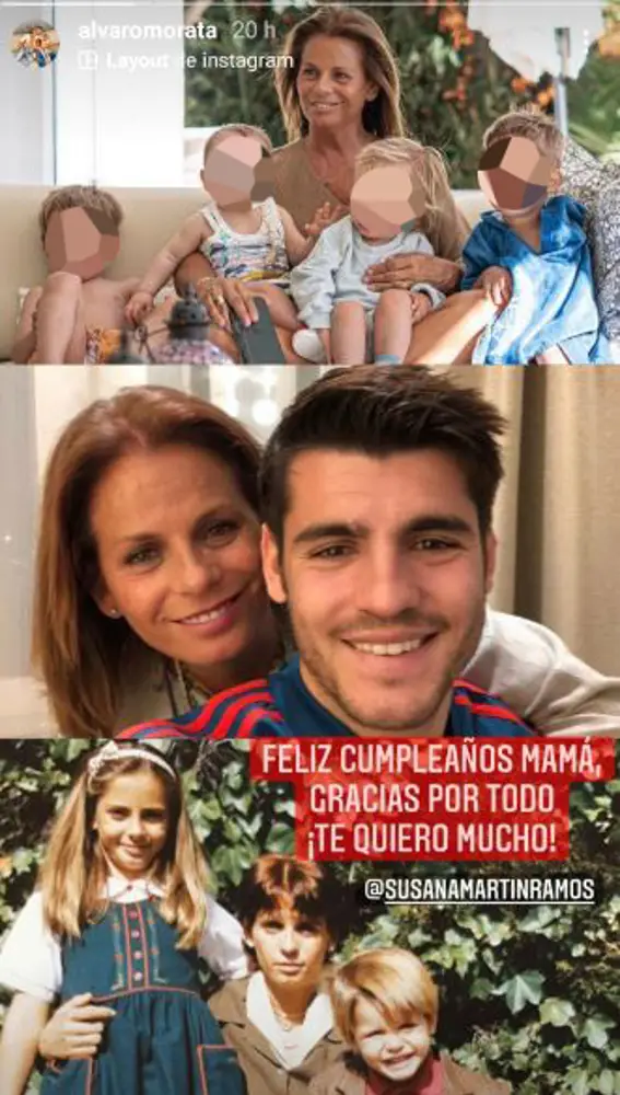 La felicitación de Álvaro Morata a su madre
