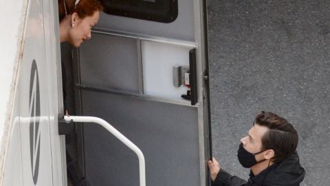 Harry Styles y Olivia WIlde en el rodaje de 'Don't worry darling'