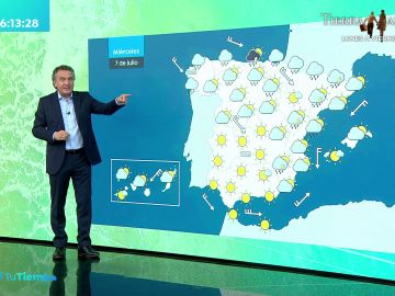 La previsi&oacute;n del tiempo hoy: Term&oacute;metros al alza en Levante y M&aacute;laga con lluvias en el tercio noroeste
