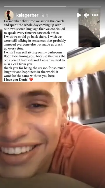 El mensaje de Kaia Gerber a Daniel Mickelson El mensaje de Kaia Gerber a Daniel Mickelson
