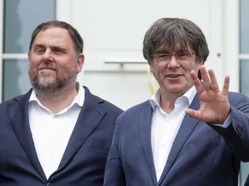 Oriol Junqueras y Carles Puigdemont en Waterloo Oriol Junqueras y Carles Puigdemont en Waterloo
