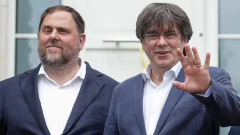 Oriol Junqueras y Carles Puigdemont en Waterloo Oriol Junqueras y Carles Puigdemont en Waterloo