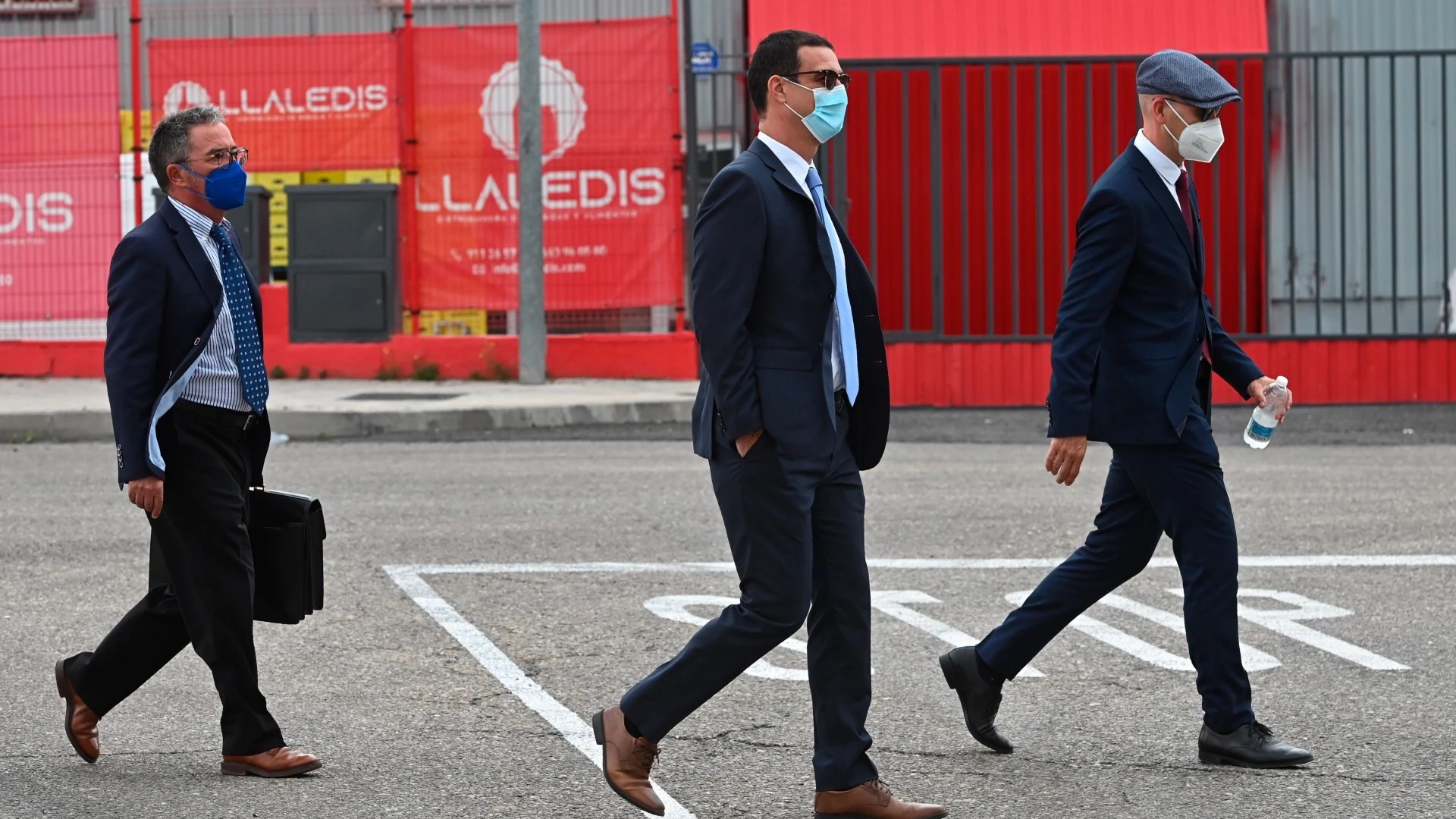 Los Mossos d'Esquadra, a su llegada al juicio en la Audiencia Nacional Cataluña
