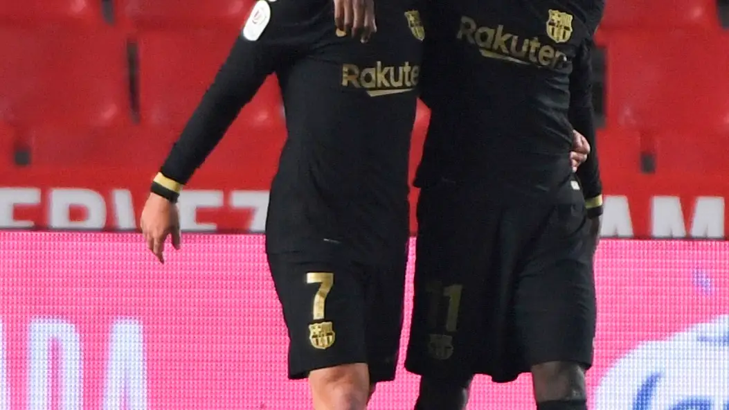 Griezmann y Dembelé, en un partido del Barcelona Griezmann y Dembelé, en un partido del Barcelona