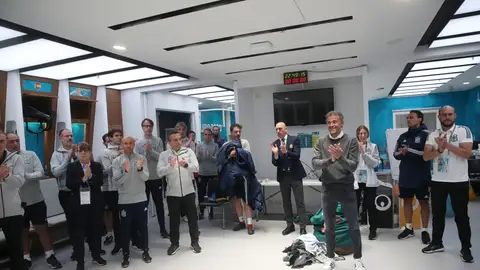 Luis Enrique, en el vestuario de Wembley Luis Enrique, en el vestuario de Wembley