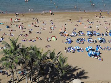 Playa de Las Canteras, en Las Palmas de Gran Canaria,