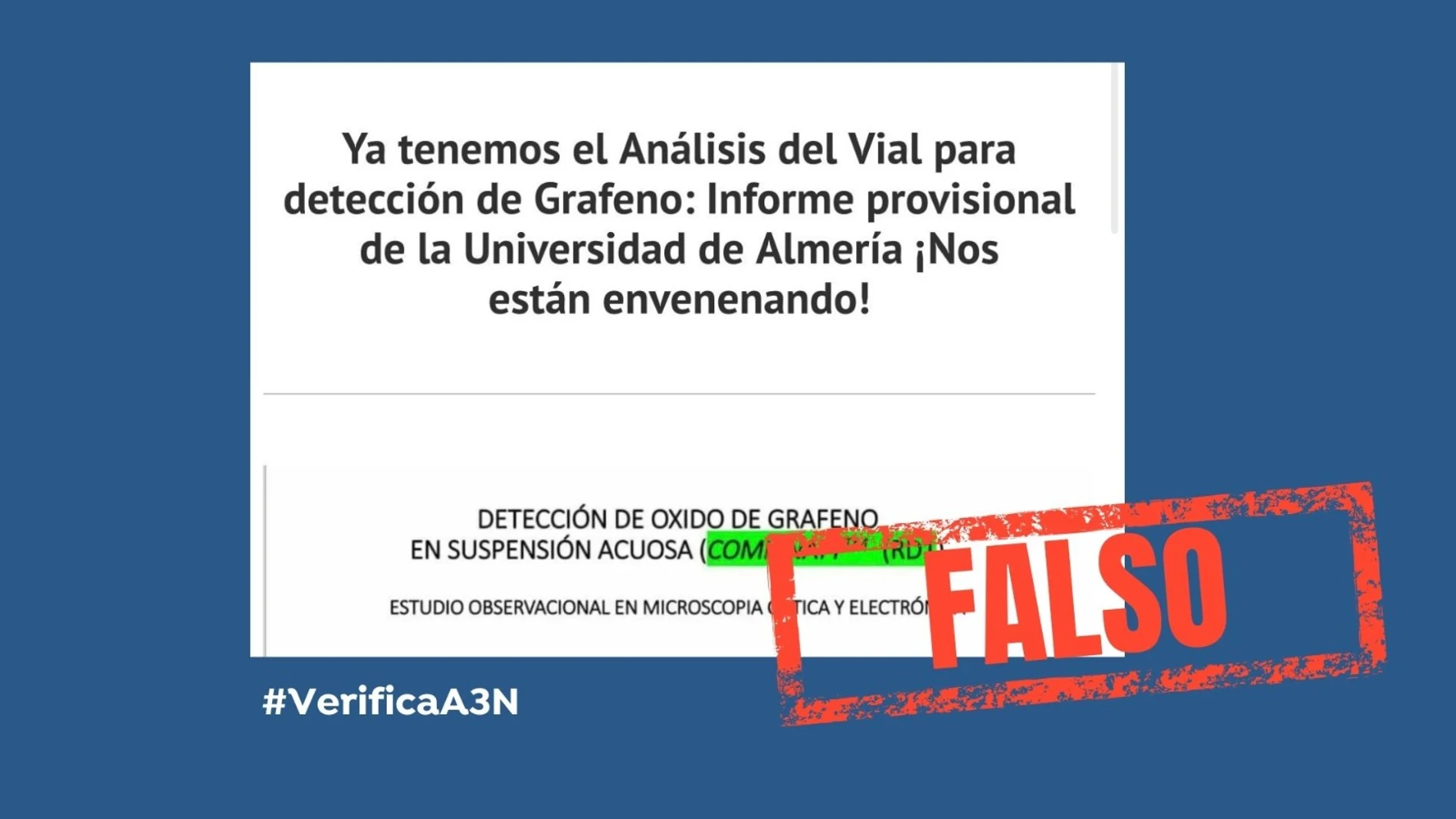 La Universidad de Almería desmiente que haya realizado un estudio científico sobre las vacunas contra el coronavirus