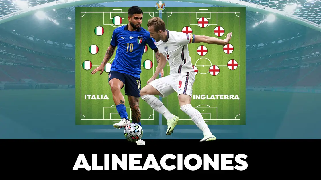 Alineaciones de Italia e Inglaterra hoy en la final de la Eurocopa Alineaciones de Italia e Inglaterra hoy en la final de la Eurocopa