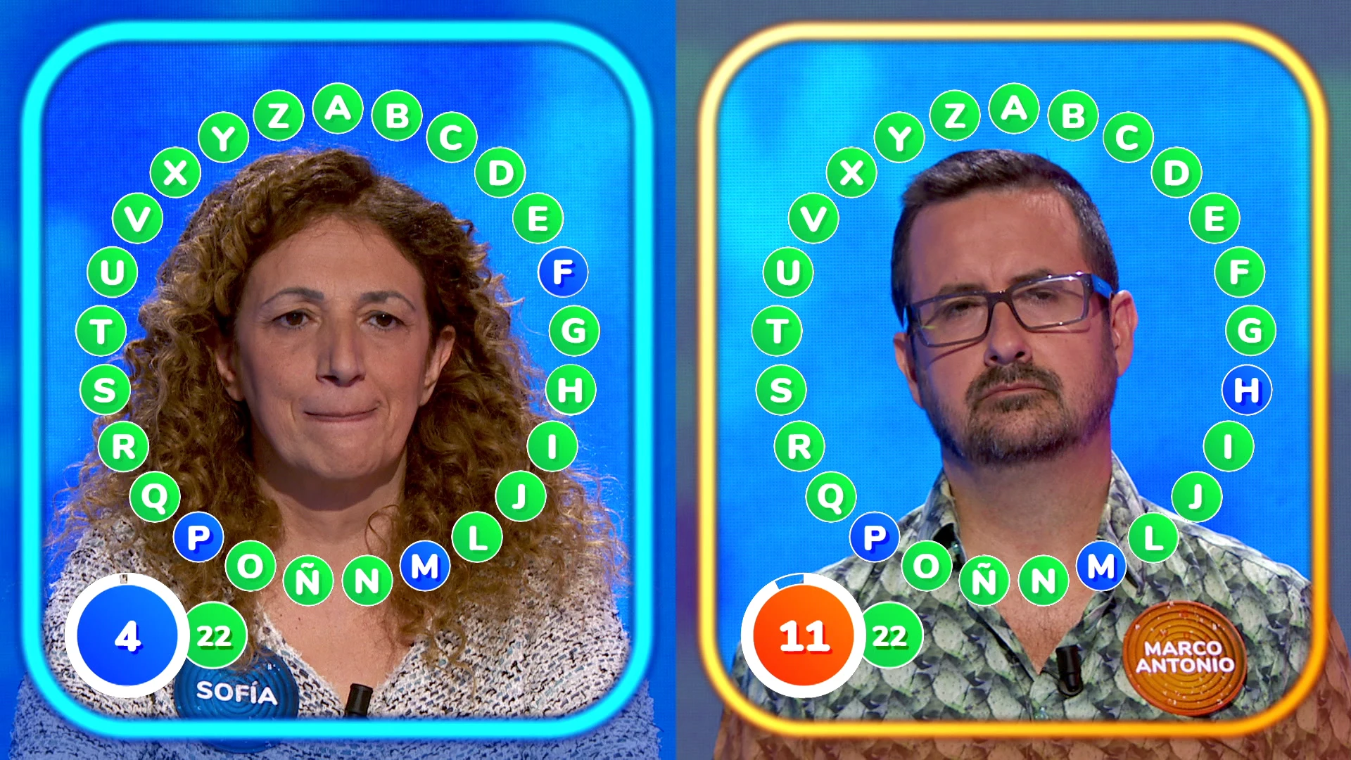 ¡Qué tensión! Un empate reñidísimo entre Sofía y Marco Antonio en ‘El Rosco’ de ‘Pasapalabra’ ¡Qué tensión! Un empate reñidísimo entre Sofía y Marco Antonio en ‘El Rosco’ de ‘Pasapalabra’