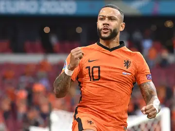 Depay durante un partido con la selección de Países Bajos Depay durante un partido con la selección de Países Bajos