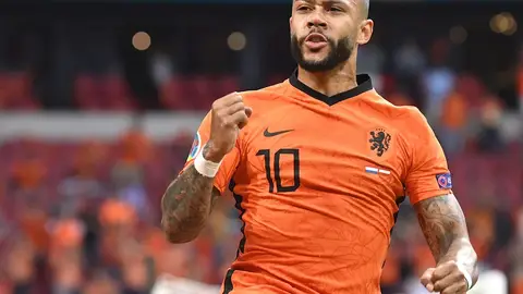 Depay durante un partido con la selección de Países Bajos Depay durante un partido con la selección de Países Bajos