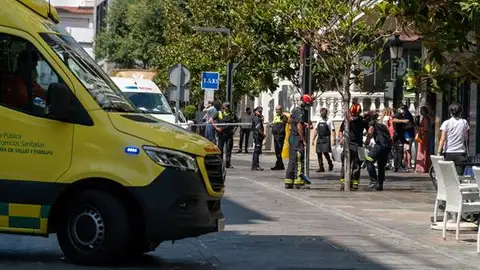 Los servicios de Emergencias en la zona del atropello múltiple Los servicios de Emergencias en la zona del atropello múltiple