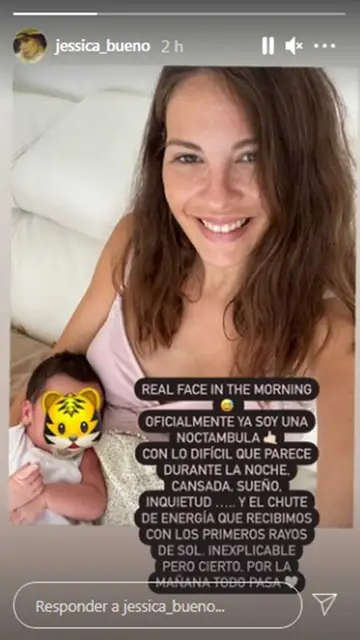Jessica Bueno vía Instagram Stories POST PARTO