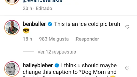 Comentario de Hailey Bieber a su marido UN MAL ENTENDIDO