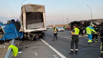 Accidente Tráfico M50 Camiones
