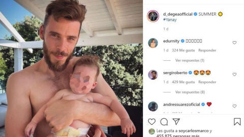 David de Gea y su hija Yanay